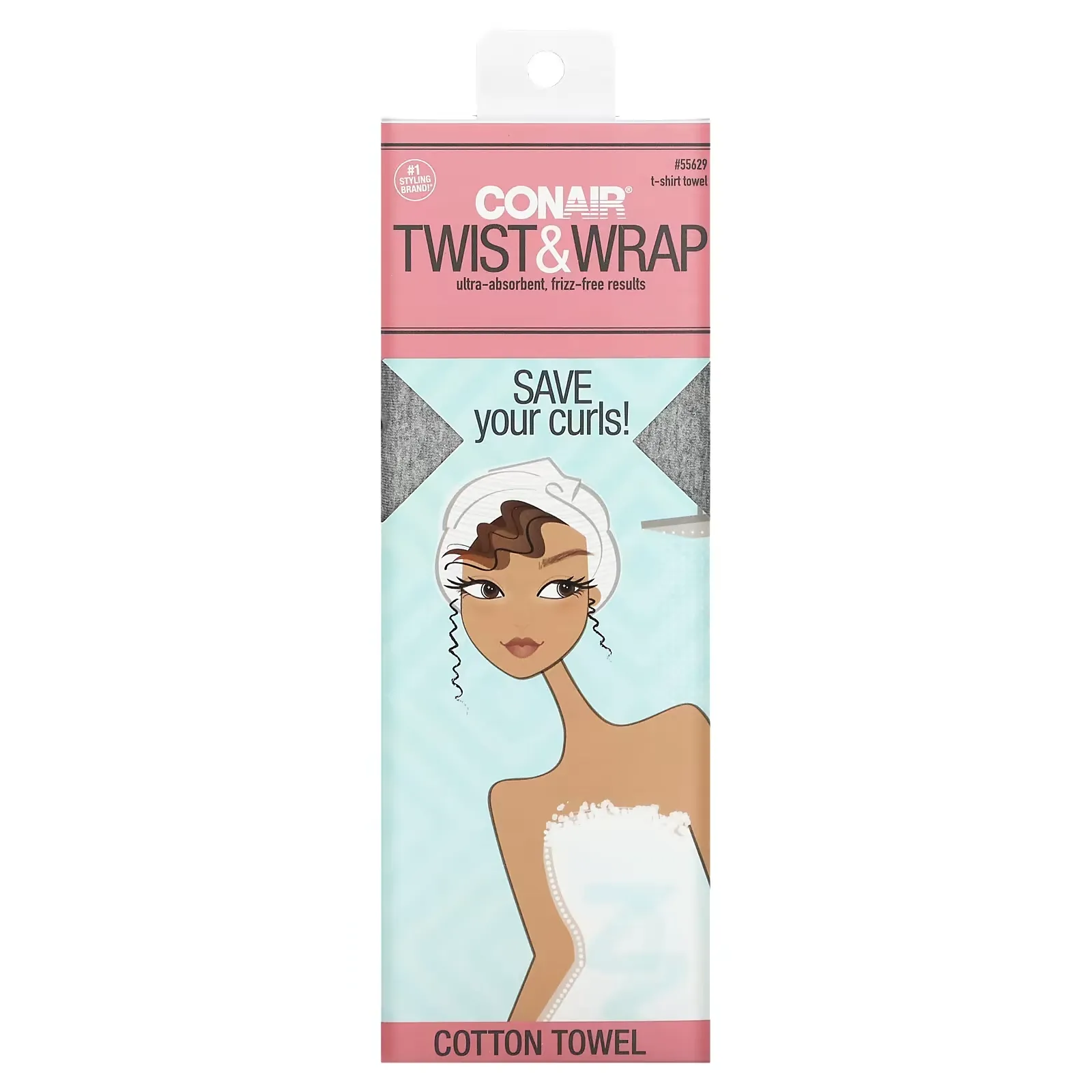 Twist & Wrap Cotton Towel, 1 Towel