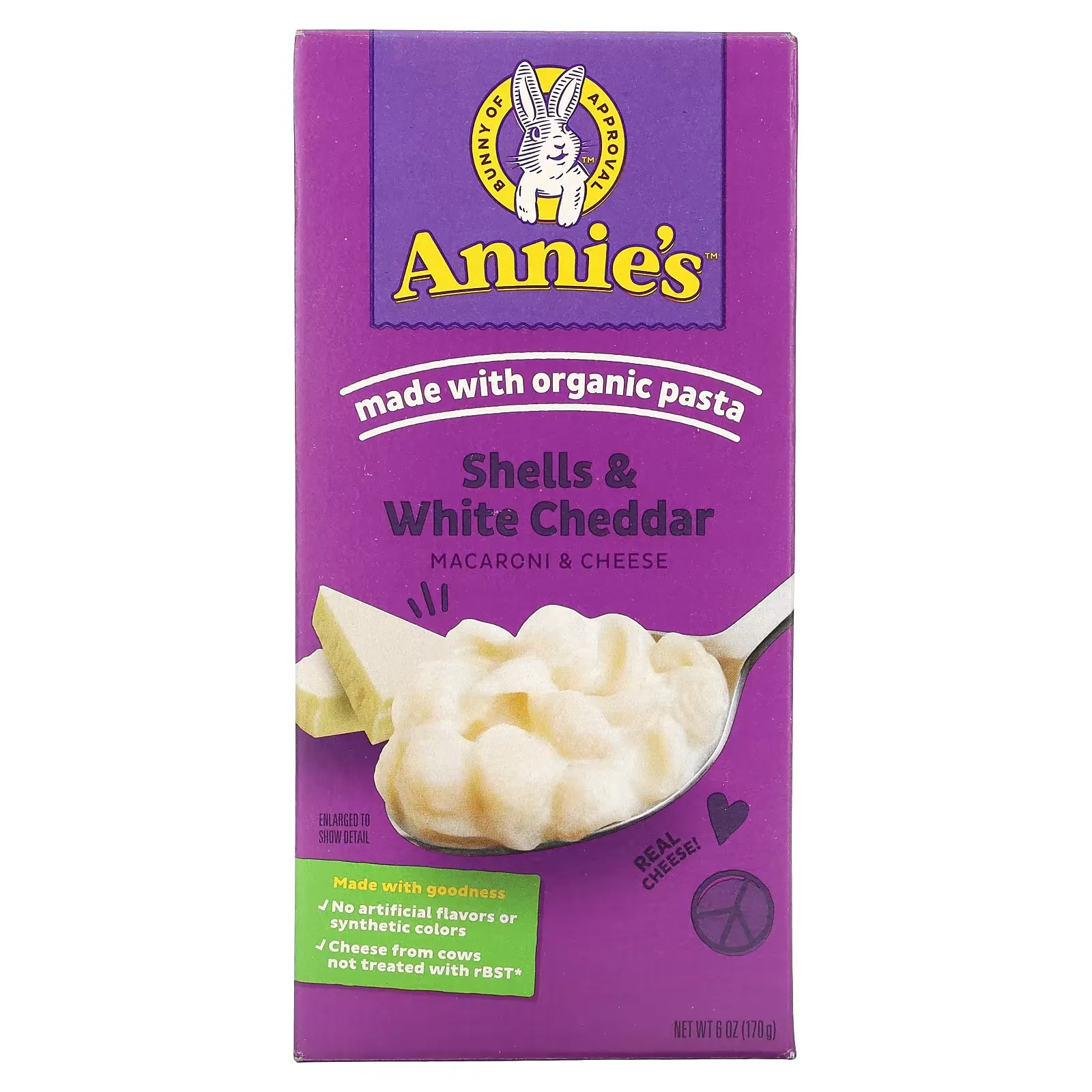 Macaroni & Cheese, Shells & White Cheddar, 6 oz (170 g)