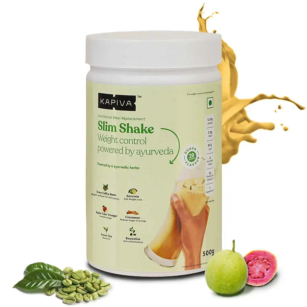 Kapiva Slim Shake,  0.5 kg  Guava (Weight Control Powered by Ayurveda)