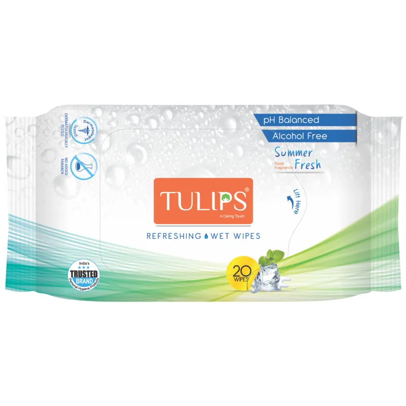 Tulips Refreshing Wet Wipes (Summer Fresh)