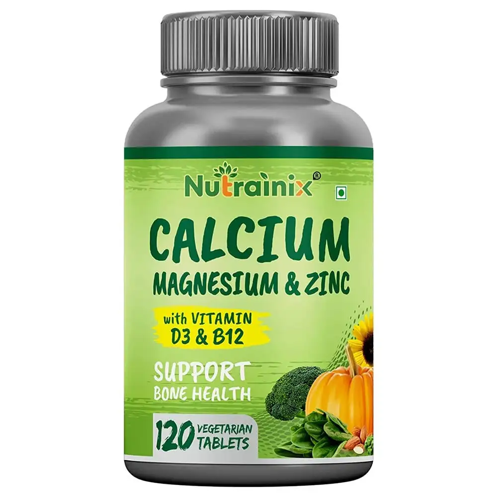 Nutrainix Calcium Magnesium & Zinc,  120 tablet(s)  Natural