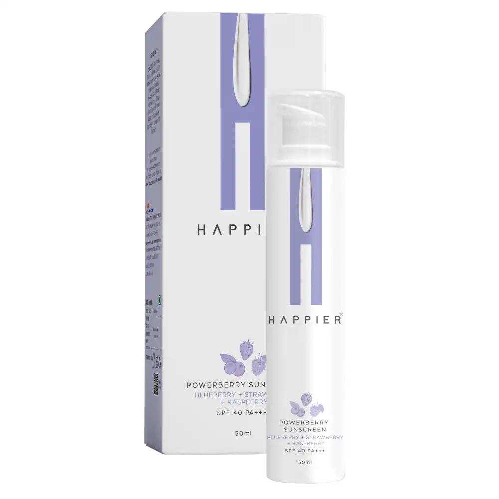 Happier Powerberry Sunscreen,  50 ml  with SPF 40 PA+++