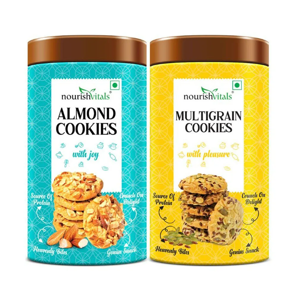 Nourish Vitals Almond + Multigrain Cookies