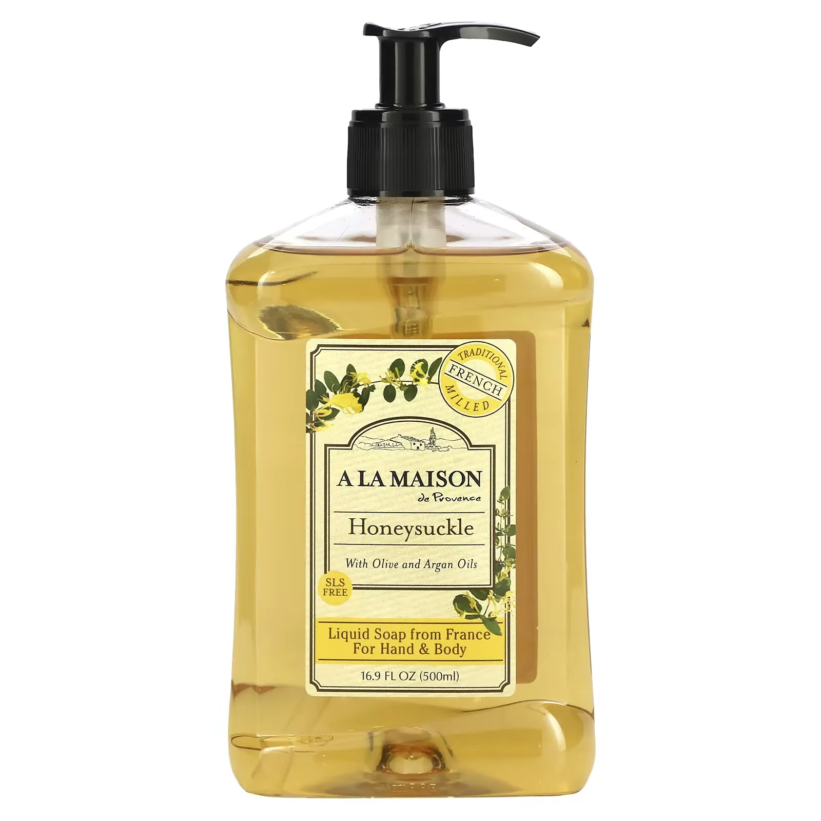 Liquid Soap For Hand & Body, Honeysuckle, 16.9 fl oz (500 ml)