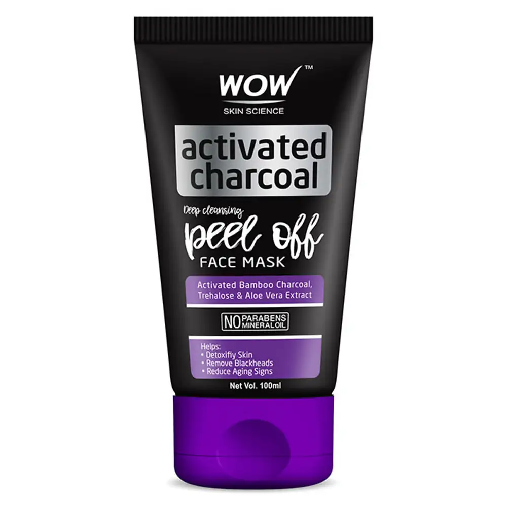 WOW Skin Science Activated Charcoal Peel Off Face Mask,  100 ml  for All Skin Types