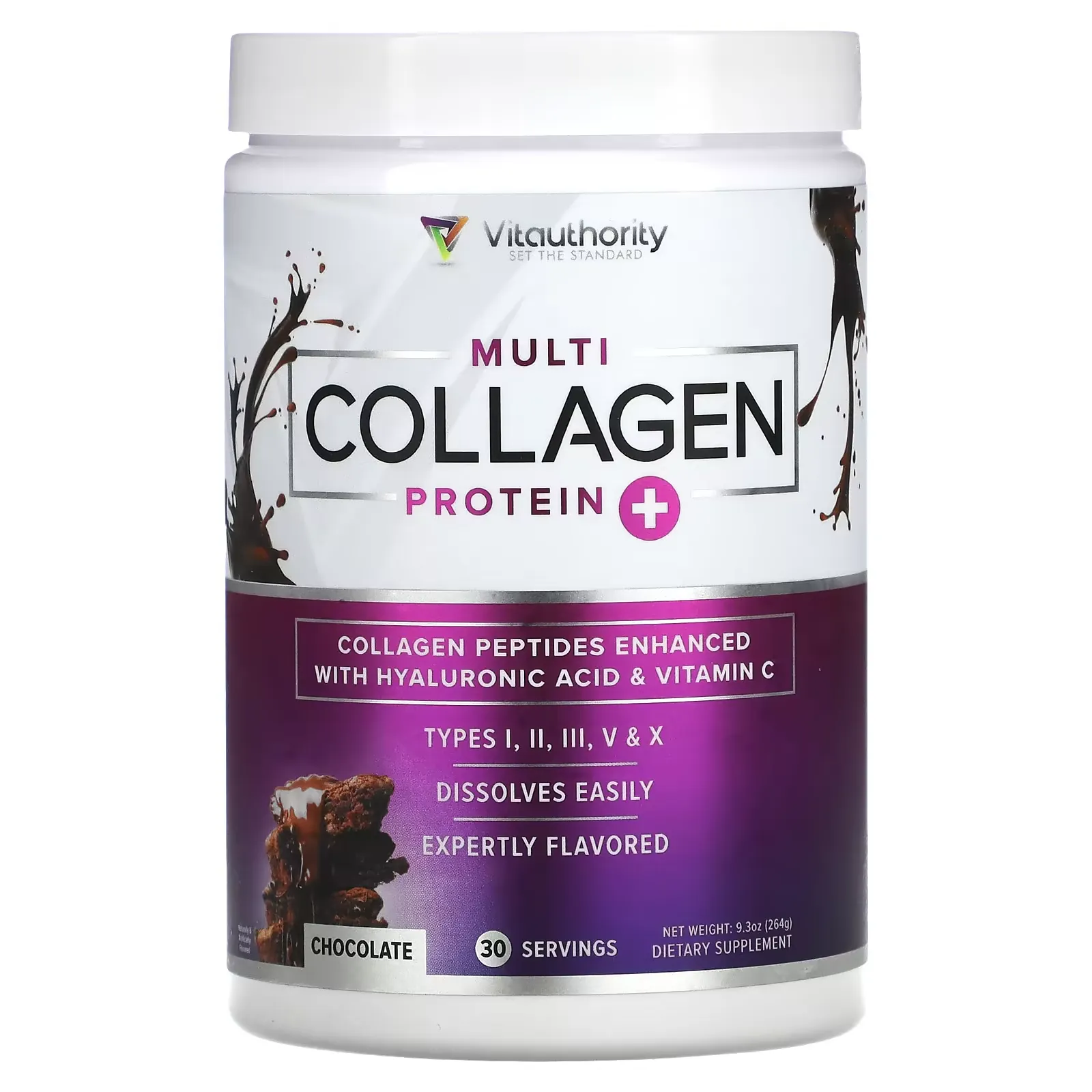 Multi Collagen Protein, Chocolate, 9.3 oz (264 g)