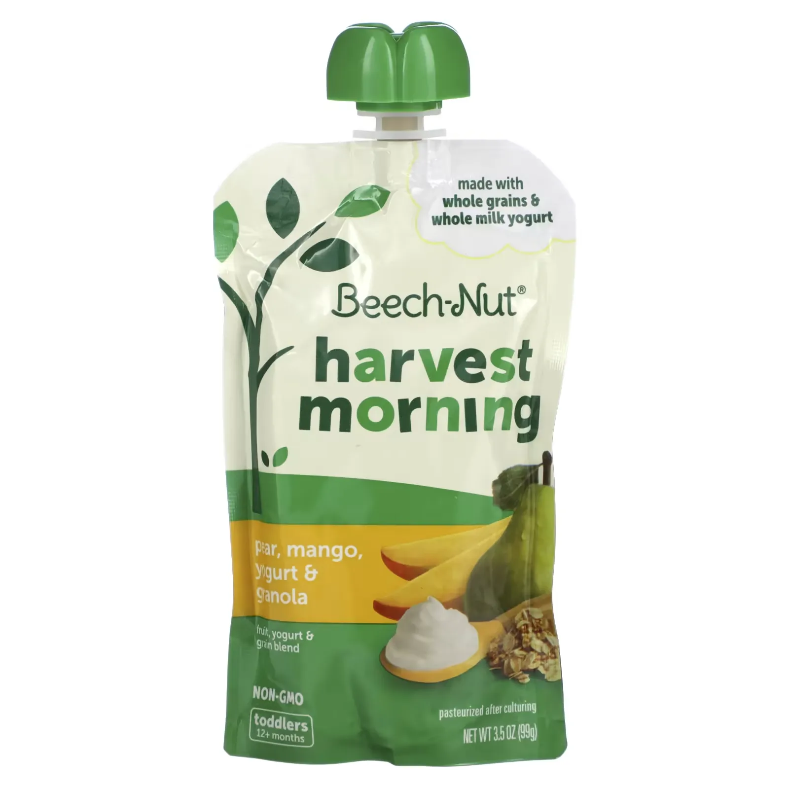 Fruit, Yogurt & Grain Blend, Harvest Morning, 12+ Months, Pear, Mango, Yogurt & Granola, 3.5 oz (99 g)