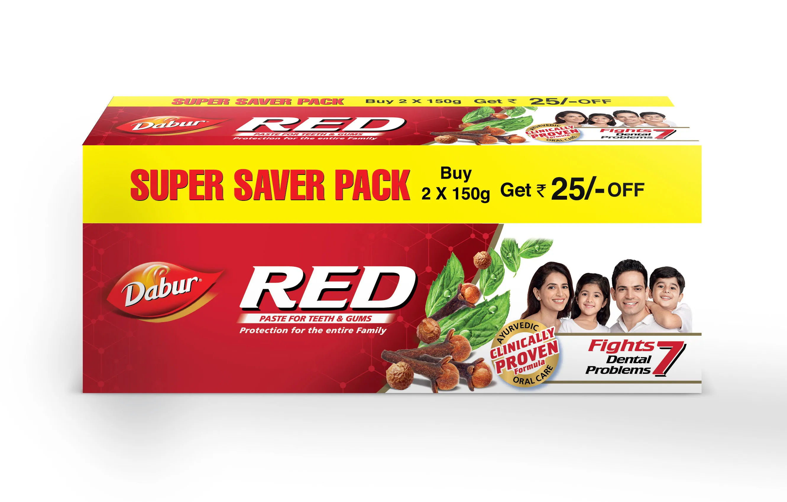 Dabur Red Paste Mega Super Saver Pack of 2