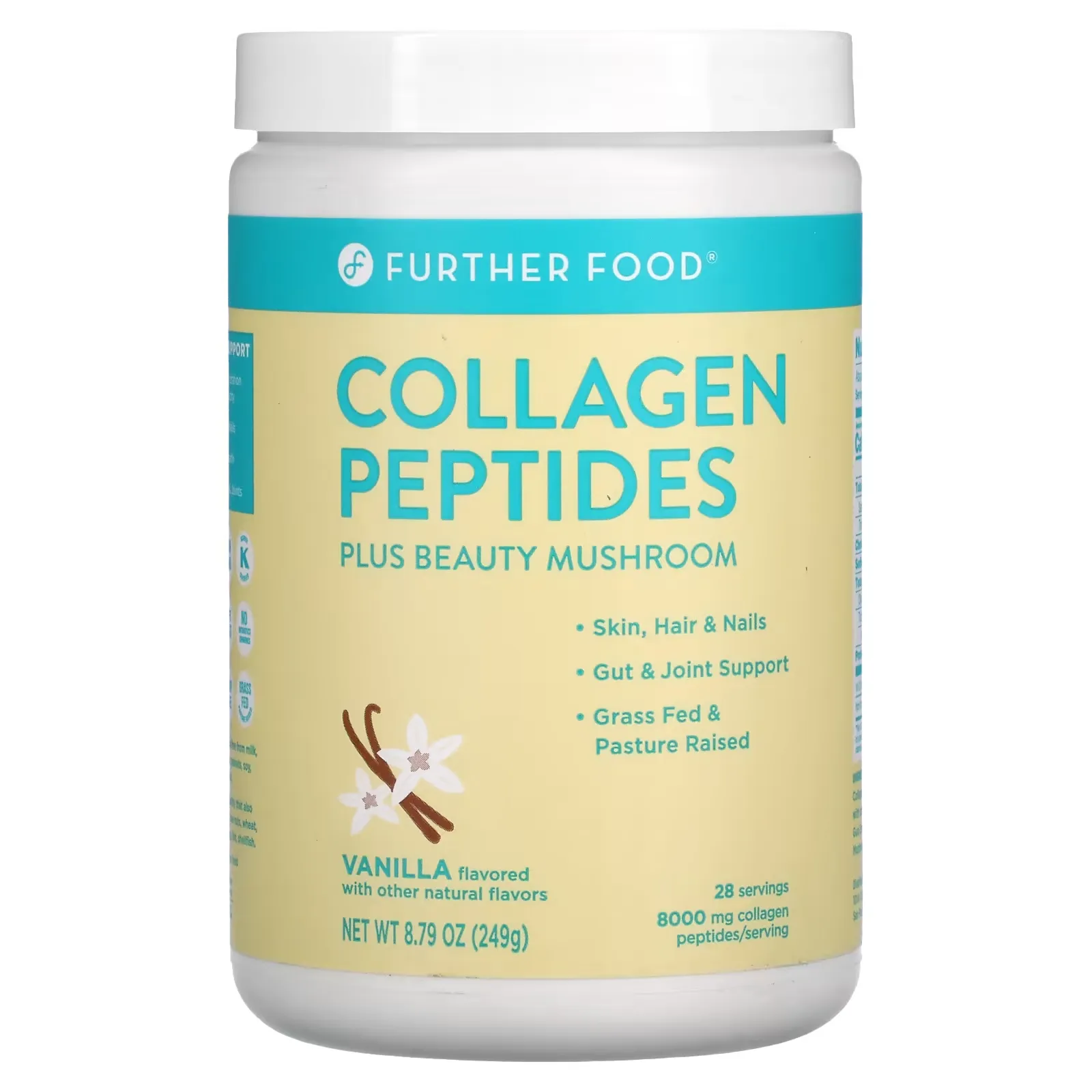 Collagen Peptides Plus Beauty Mushroom, Vanilla, 8.79 oz (249 g)