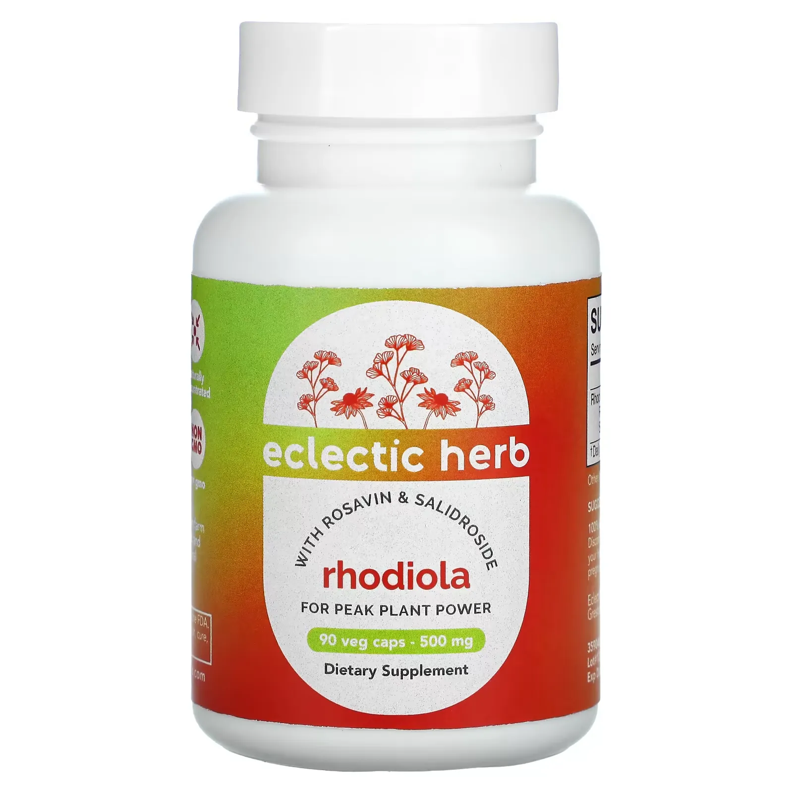 Rhodiola with Rosavin & Salidroside, 500 mg, 90 Veg Caps