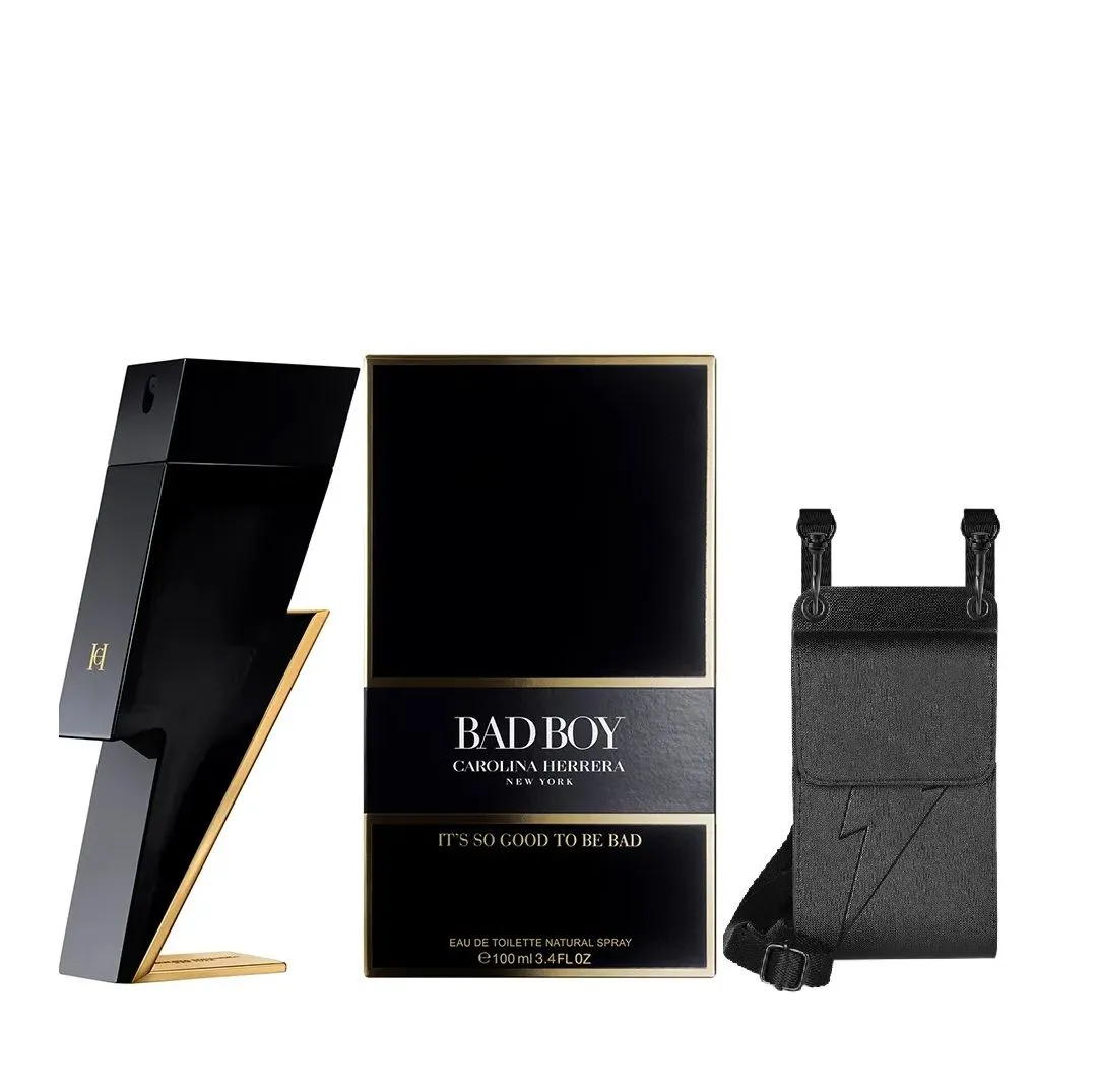 Carolina Herrera Bad Boy Eau De Toilette + Strap Case Combo