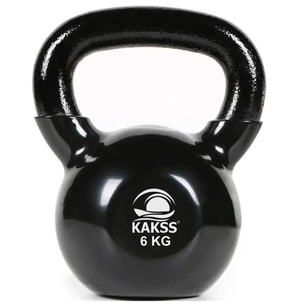 Love4ride Vinyl Half Coating Kettle Bell,  Black  6 kg