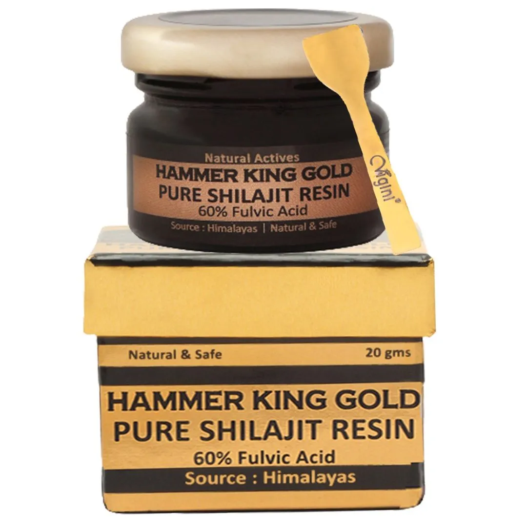 Vigini Hammer King Gold Shilajit Resin Boosts Energy Testosterone Enhance Sexual Stamina Performance