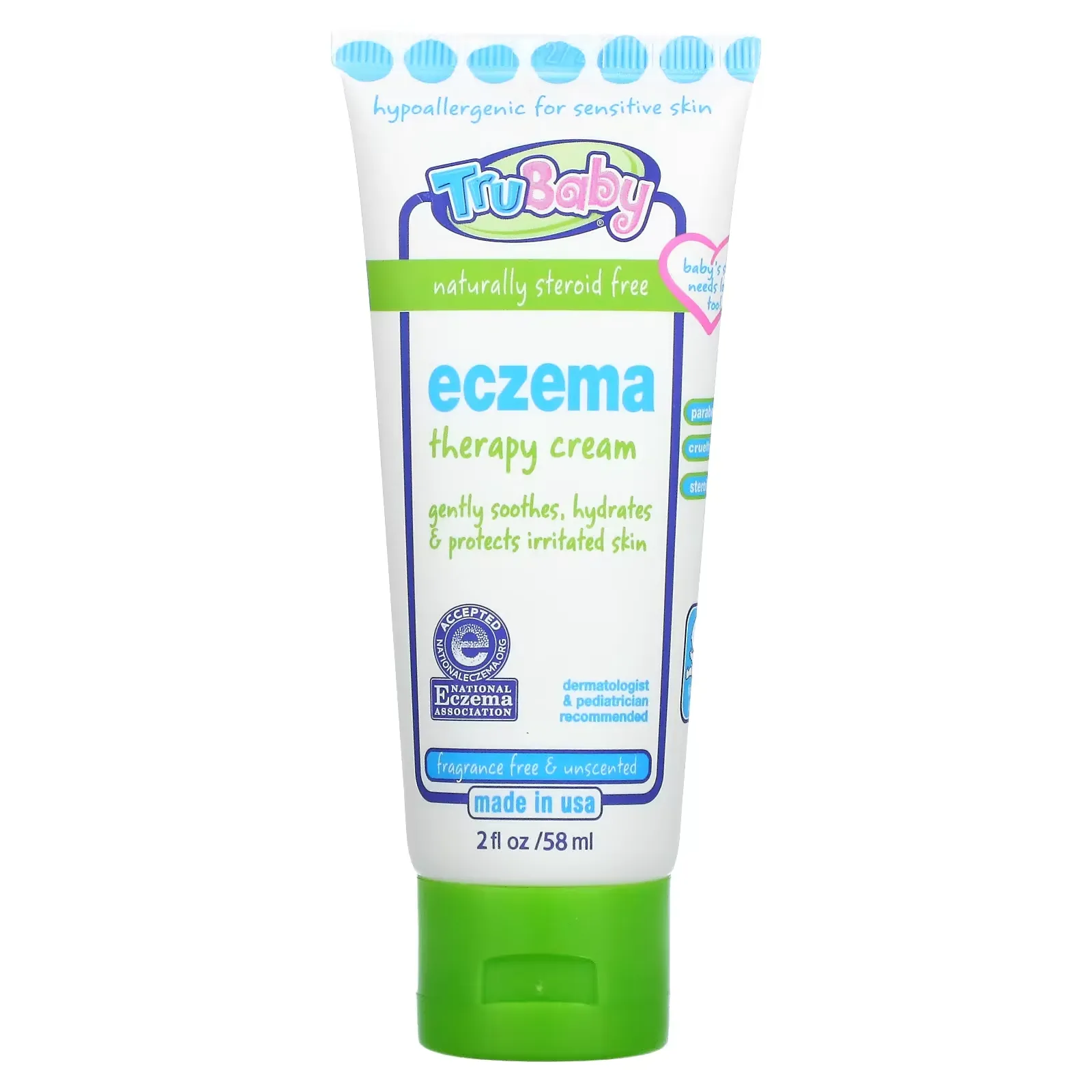 TruBaby, Eczema Therapy Cream, Unscented, 2 fl oz (58 ml)