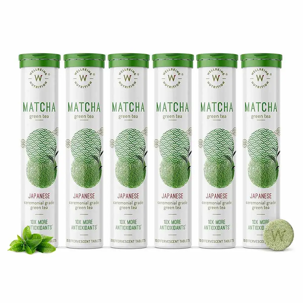 Wellbeing Nutrition Matcha Green Tea,  20 tablet(s)  Japanese Ceremonial (Pack of 6)