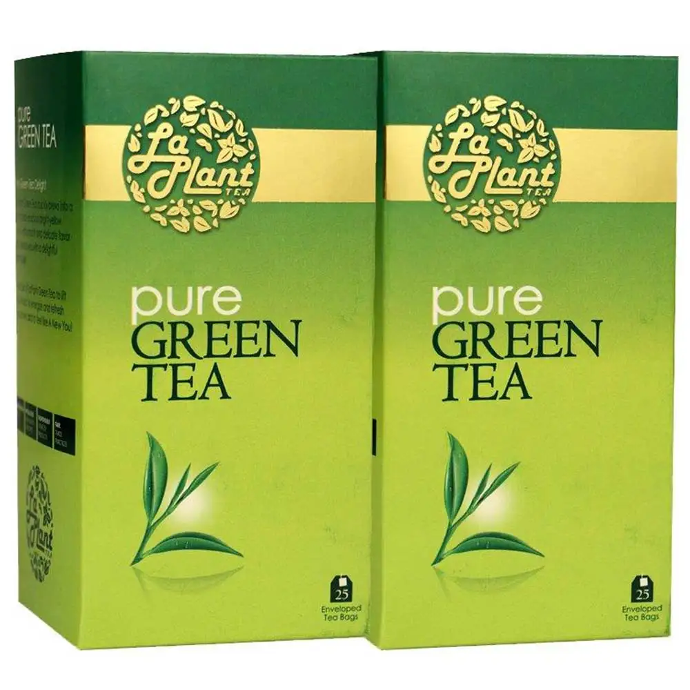 Laplant Pure Green Tea,  25 Piece(s)/Pack  Unflavoured(Pack of 2)