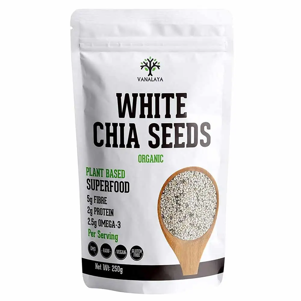 Vanalaya White Chia Seeds,  250 g  Unflavoured