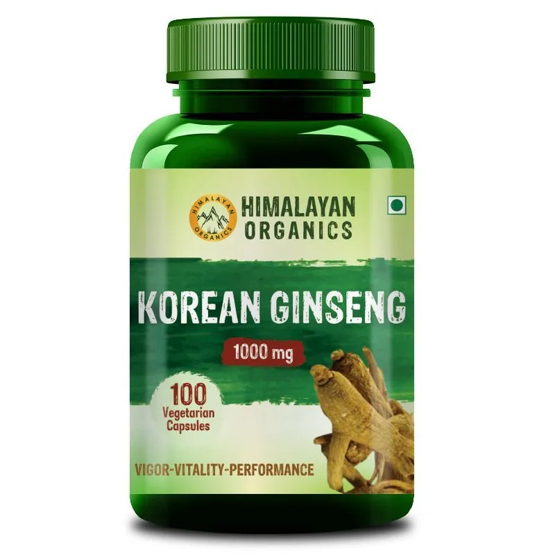 Himalayan Organics Korean Red Ginseng Vegetarian Capsules