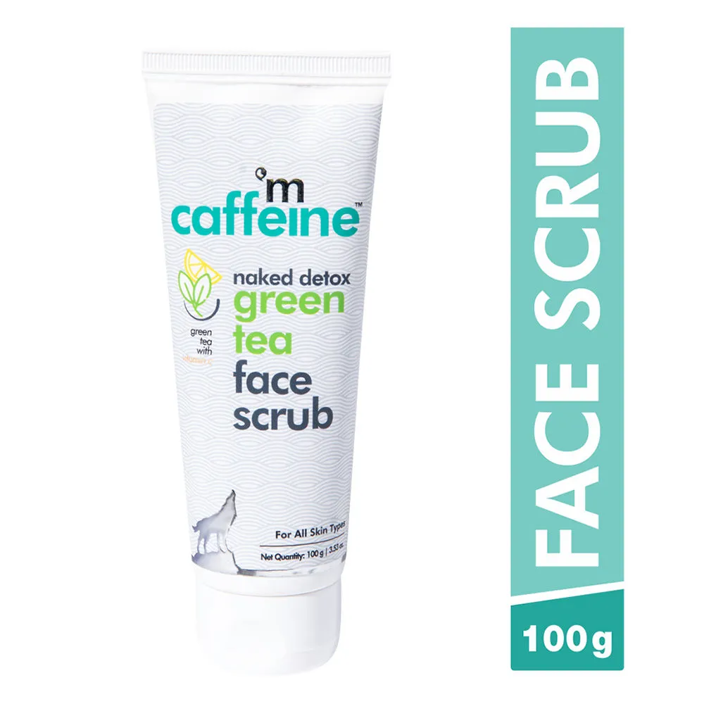 MCaffeine Exfoliating Green Tea Face Scrub with Vitamin C & Walnut for Dirt & Blackheads Removal