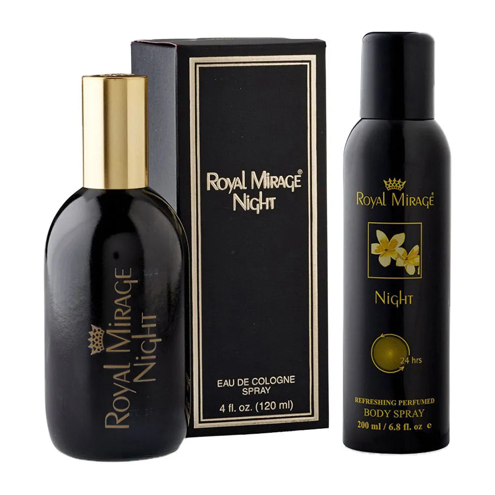 Royal Mirage Night Cologne Spary & Night Deododrant - Pack Of 2