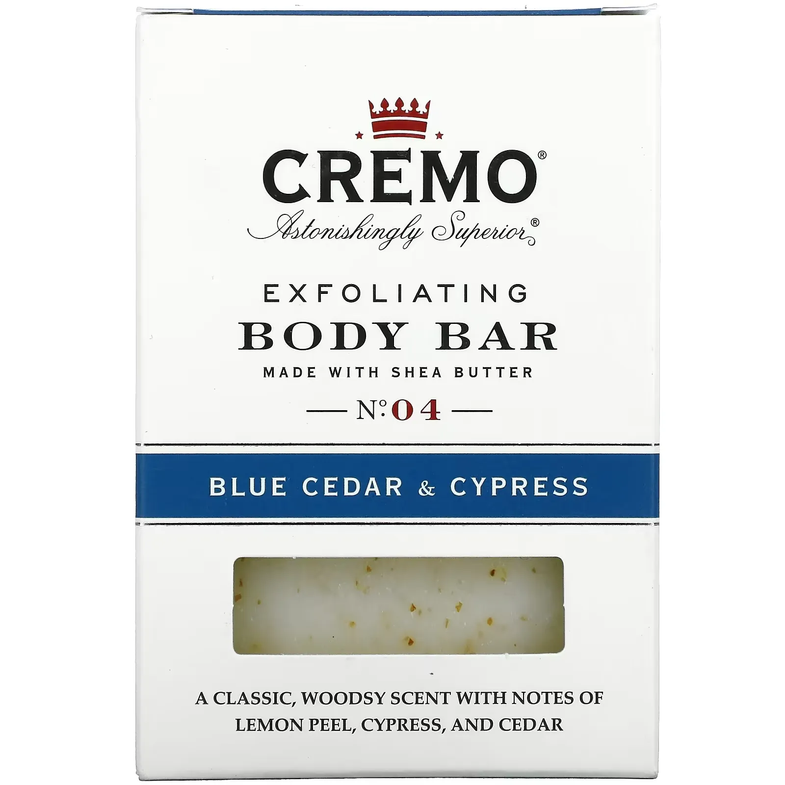 Exfoliating Body Bar, No. 4, Blue Cedar & Cypress, 6 oz (170 g)