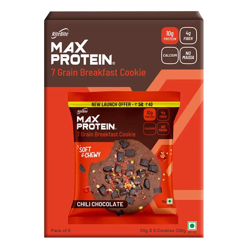 RiteBite Max Protein Cookies,  6 Piece(s)/Pack  Chili Chocolate