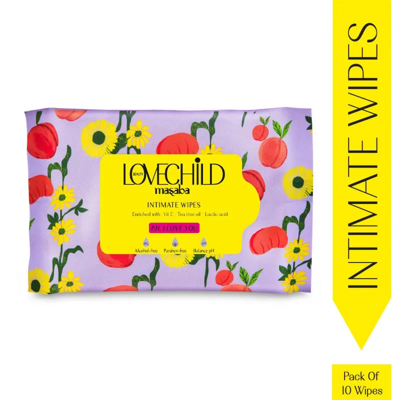 LoveChild Masaba Ph I Love You! Intimate Wipes