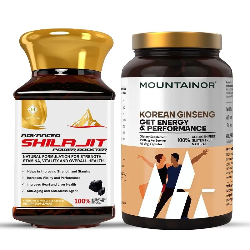 Mountainor Shilajit + Korean Gensing Capsules For Stamina & Performance