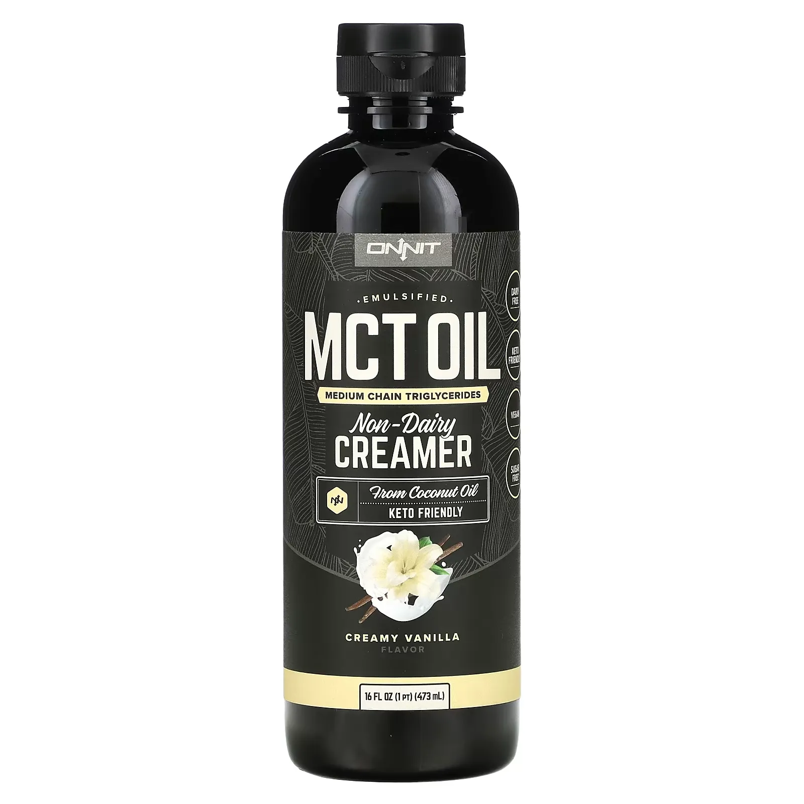 Emulsified MCT Oil, Non-Dairy Creamer, Creamy Vanilla, 16 fl oz (473 ml)