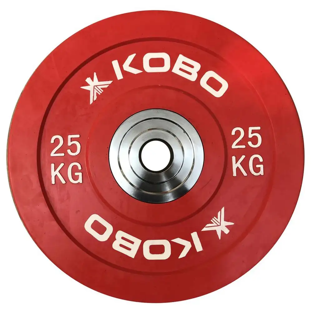 KOBO Bumper Plates 51mm,  Red  25 kg