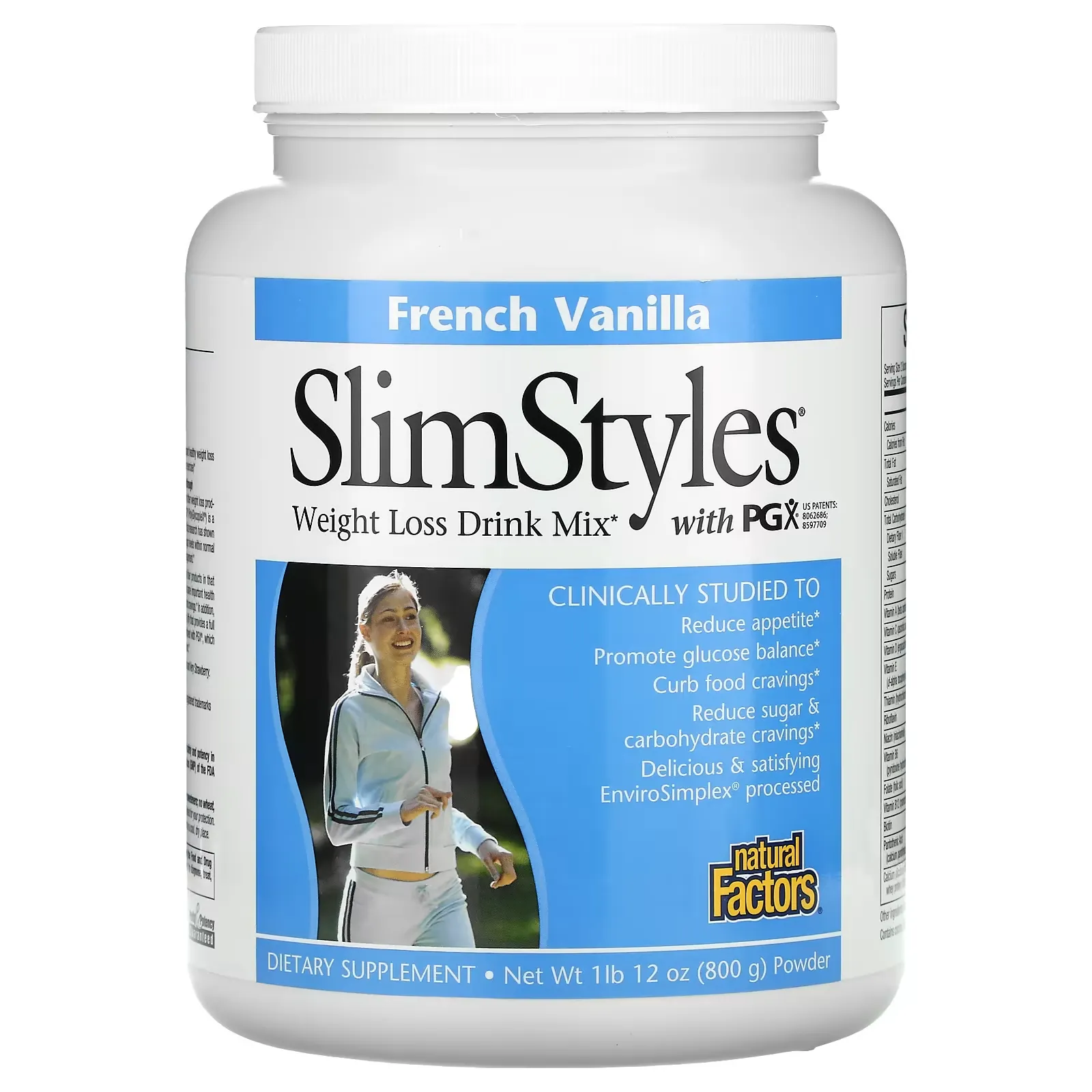 SlimStyles, Weight Loss Drink Mix Powder with PGX, French Vanilla, 1 lb 12 oz (800 g)