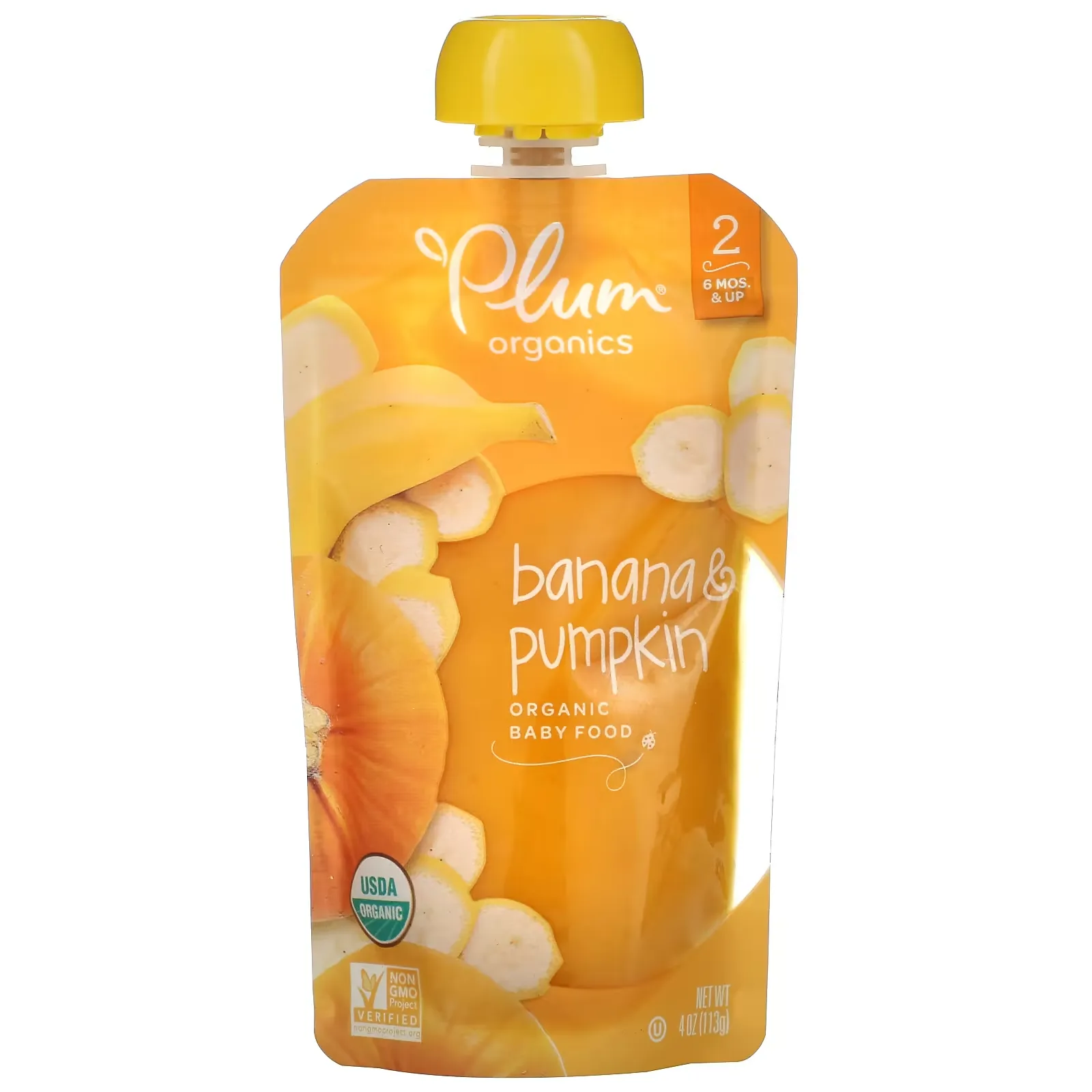 Organic Baby Food, 6 Mos & Up, Banana & Pumpkin, 4 oz (113 g)