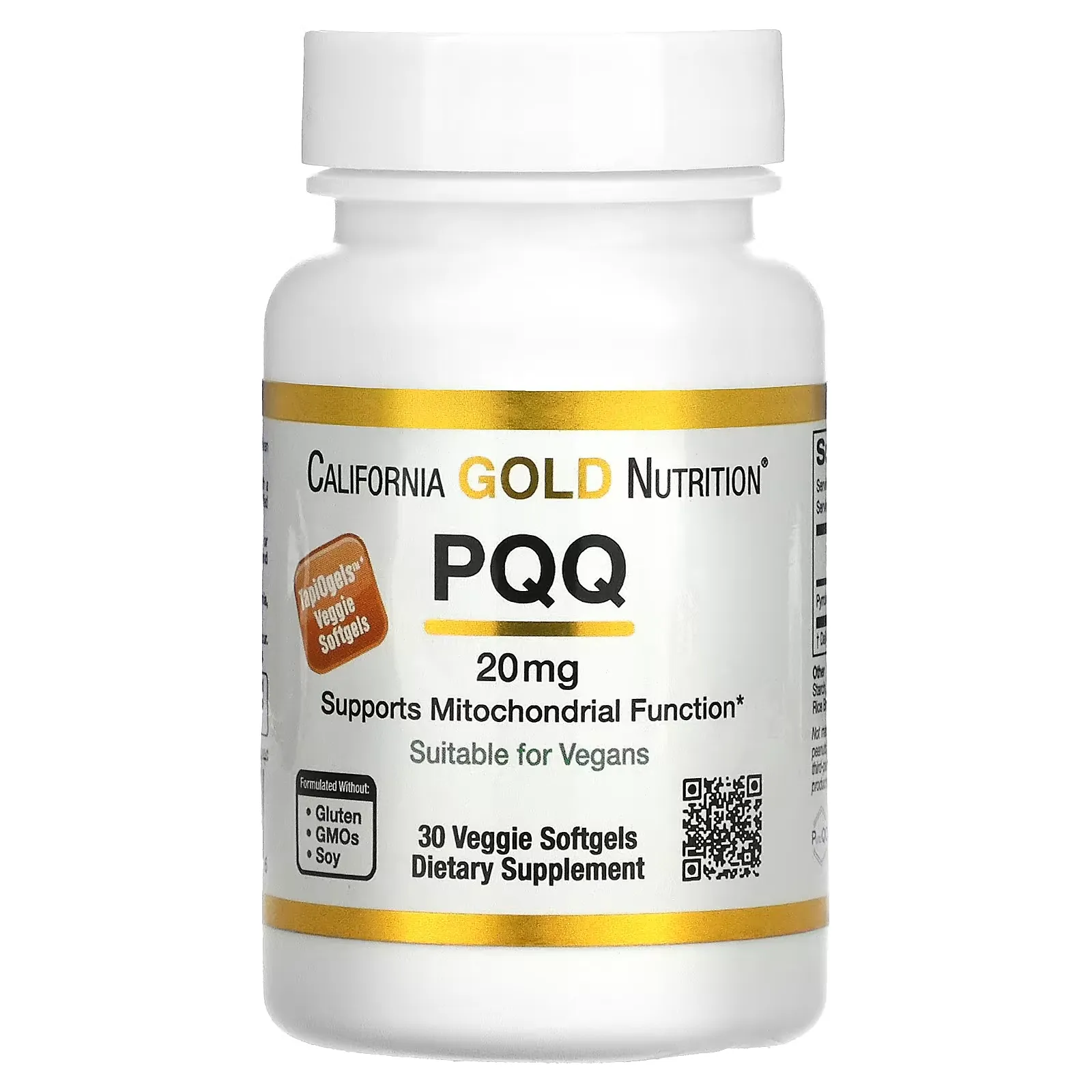 PQQ, 20 mg, 30 Veggie Softgels