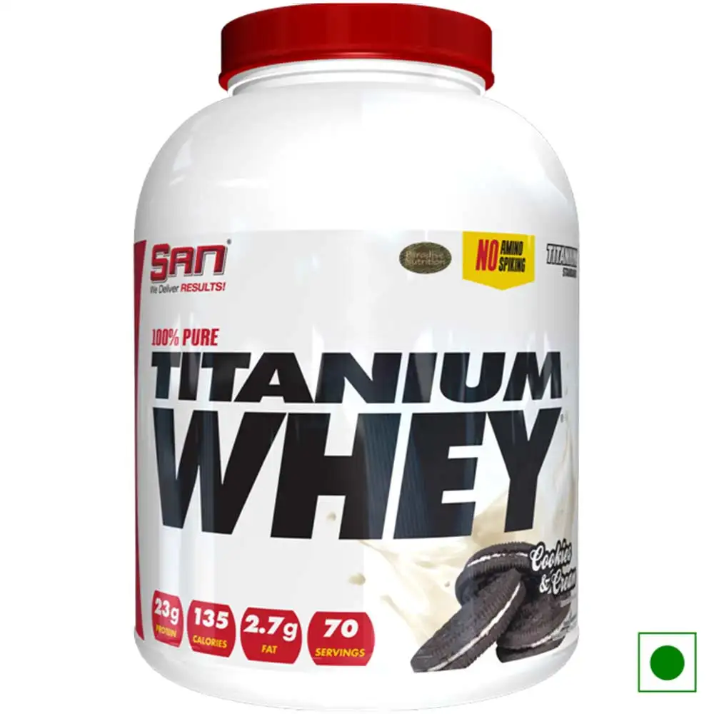 SAN 100% Pure Titanium Whey,  5 lb  Cookies & Cream