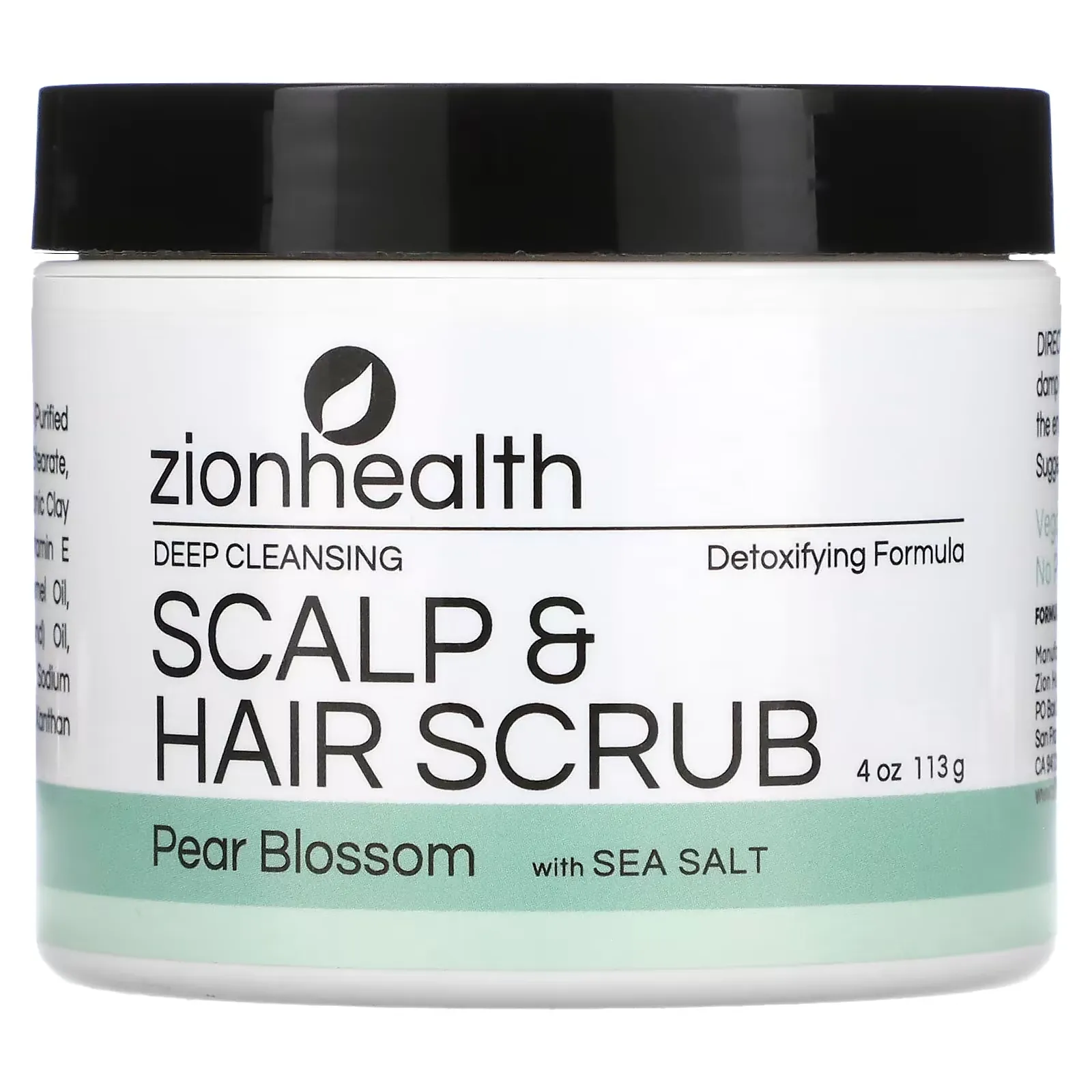 Deep Cleansing Scalp & Hair Scrub, Pear Blossom with Sea Salt, 4 oz (113 g)