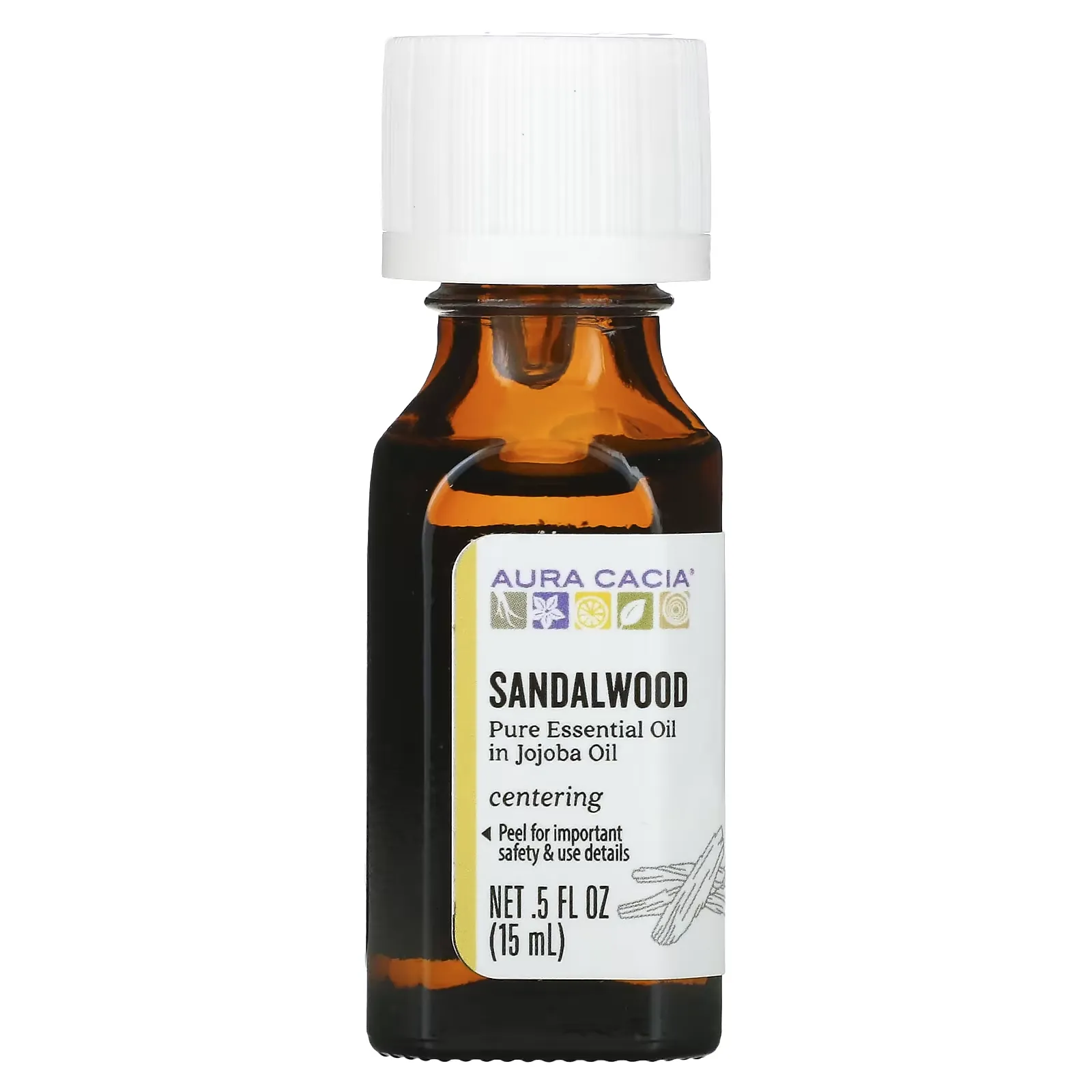 Pure Essential Oil, Sandalwood, 0.5 fl oz (15 ml)