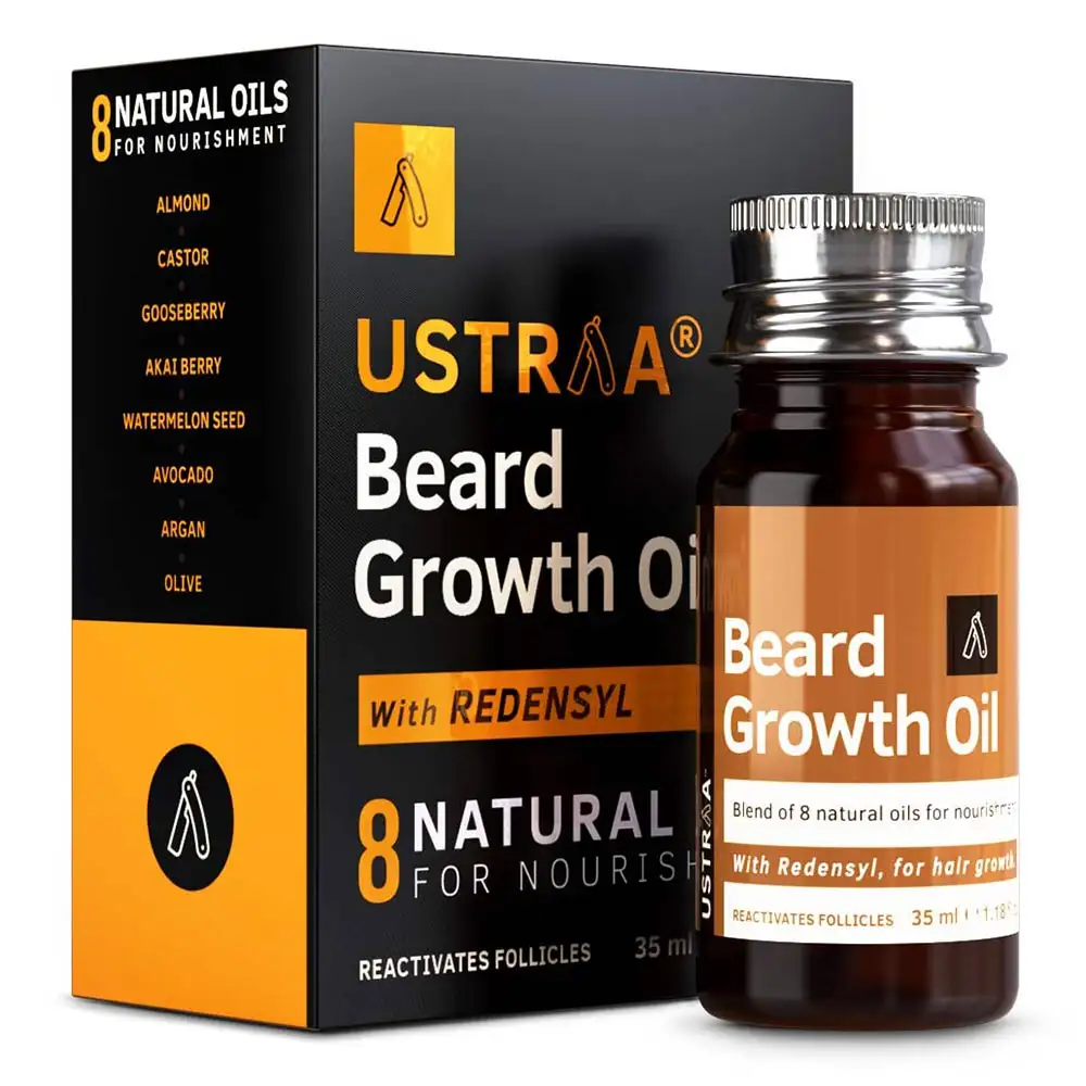 Ustraa Beard Growth Oil,  35 ml  Reactivates Follicles