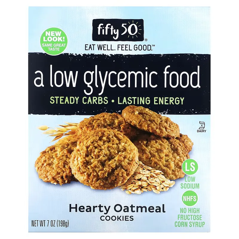 Low Glycemic Hearty Oatmeal Cookies, 7 oz (198 g)