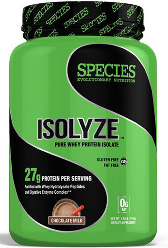 Isolyze, Protein, By Species Nutrition, Chocolate Milk, 22 Servings