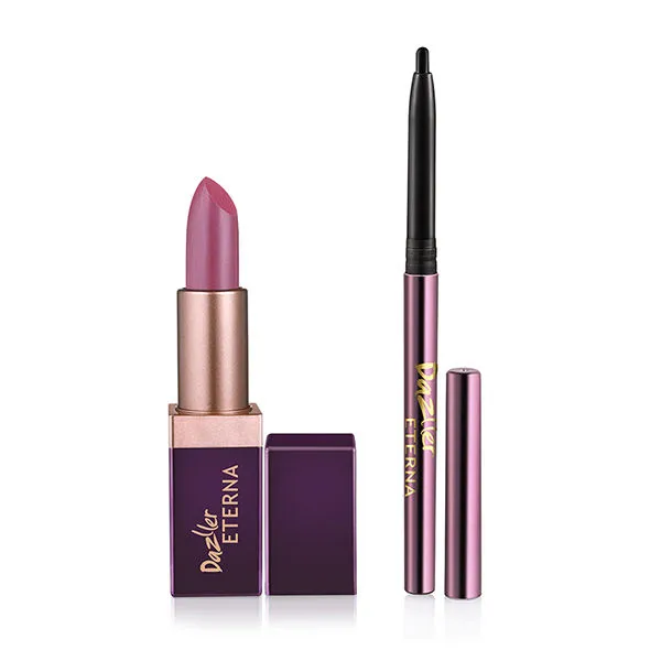 Dazller Eterna Lip Eleganz Lipstick (creme Sheen) With Herbals With Free Kajal - 1018