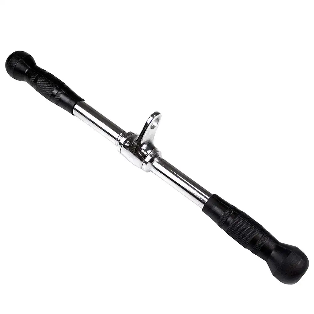 Fitsy Straight Press Down Rubber Bar,  Silver and Black