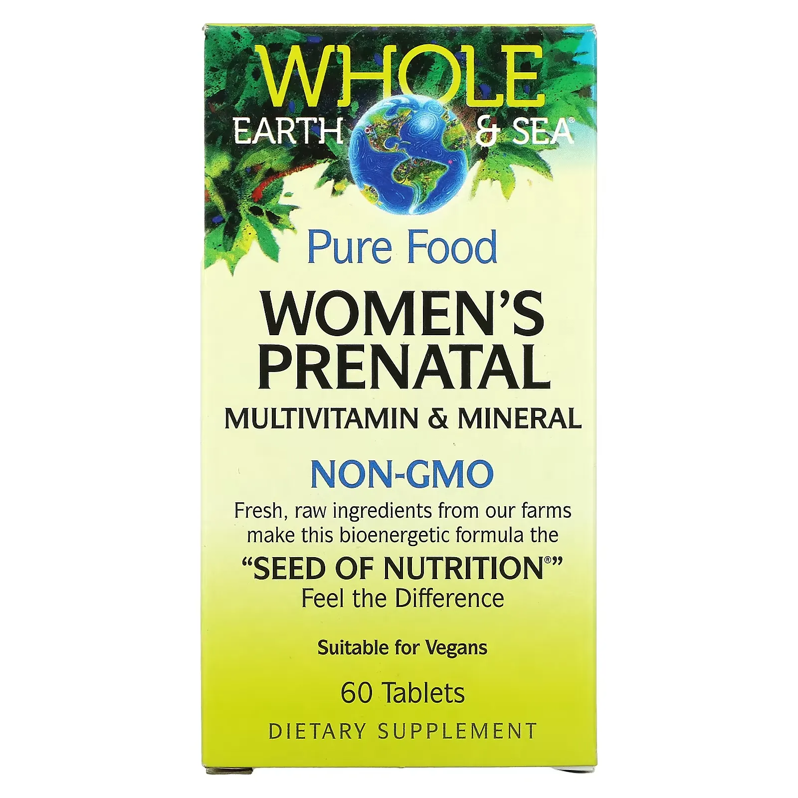 Whole Earth & Sea, Women's Prenatal Multivitamin & Mineral, 60 Tablets