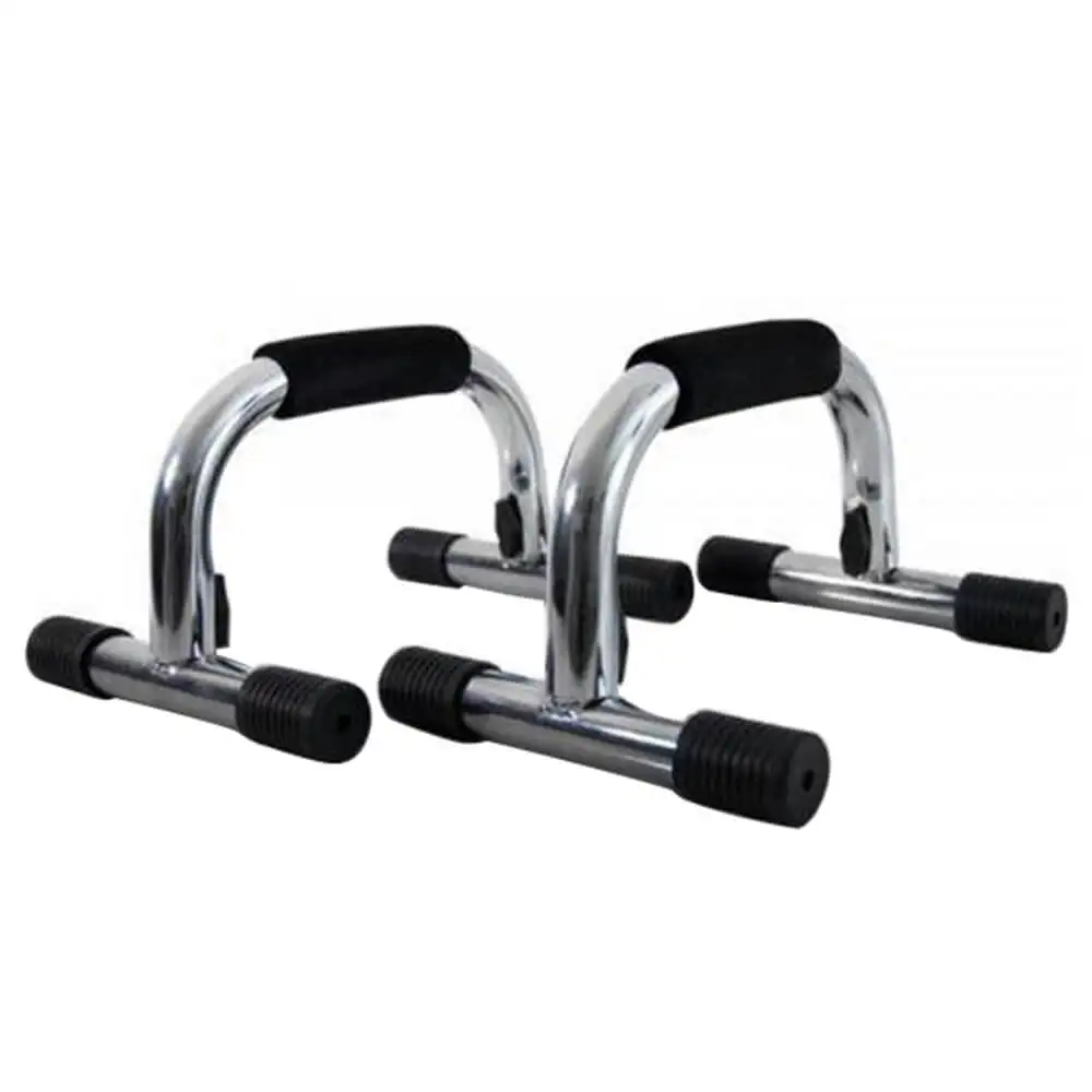 KOBO Chrome Plated Push Up Bar Foldable (PU-2),  Black & Silver  Free Size