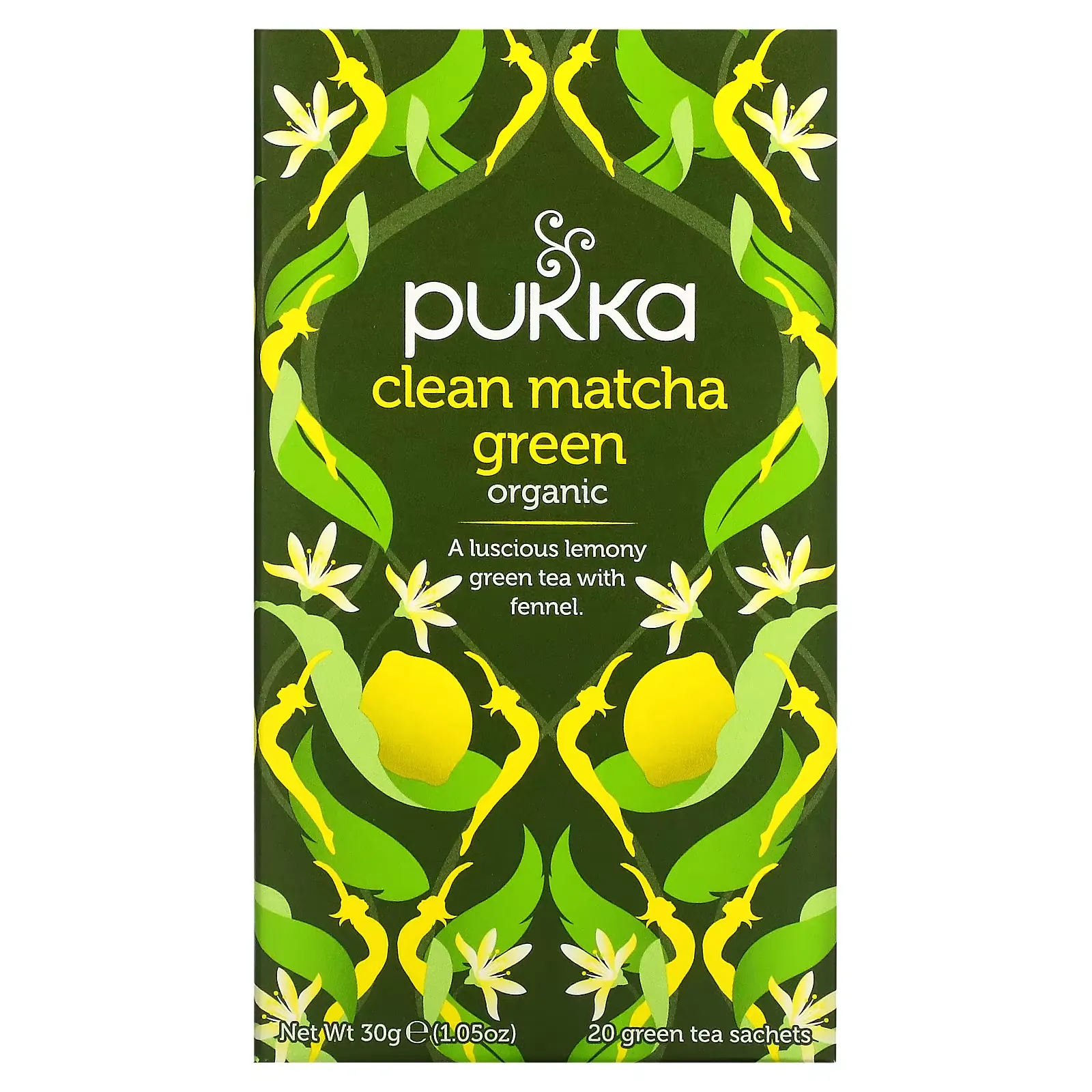 Organic Clean Matcha Green, 20 Sachets, 0.05 oz (1.5 g) Each