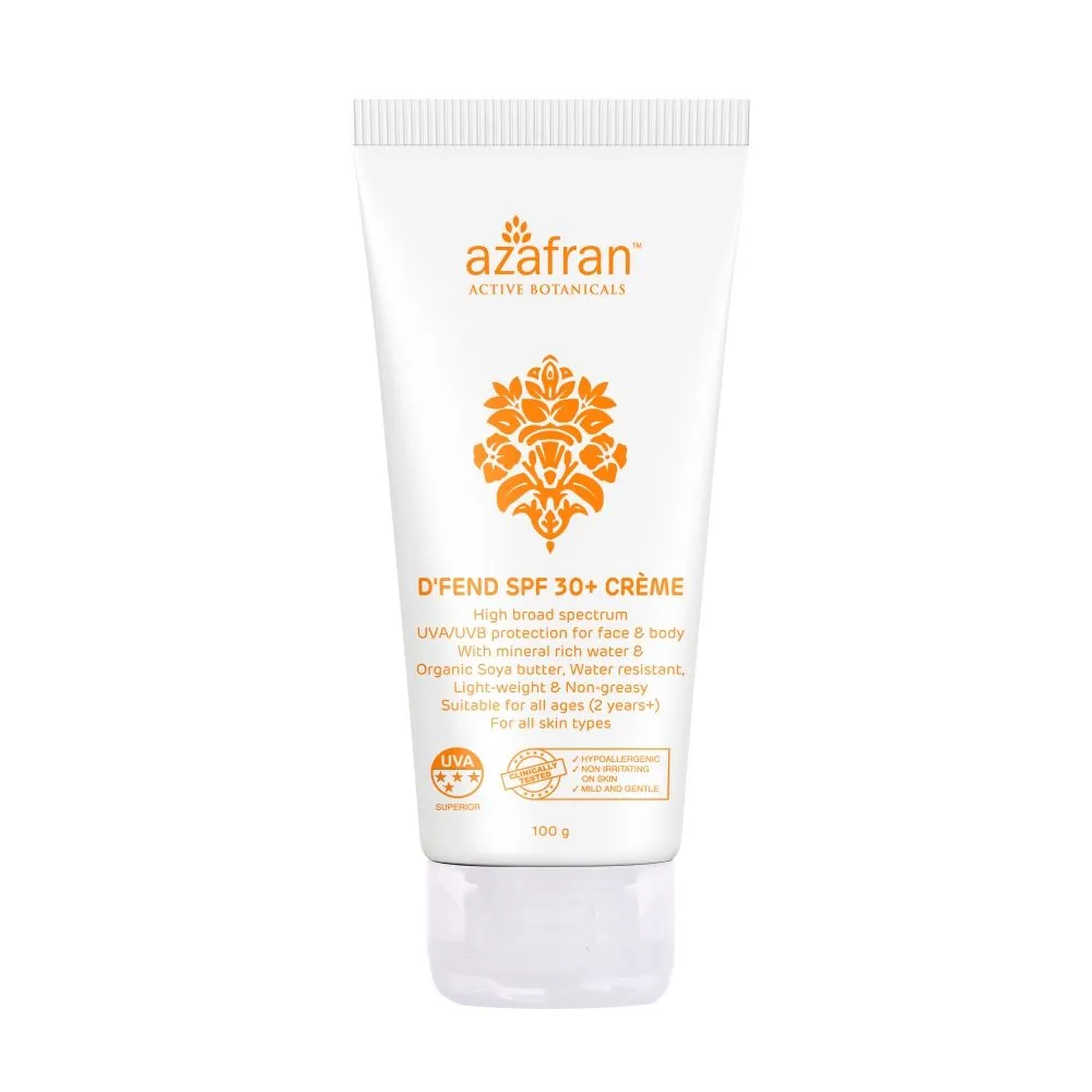 Azafran Organics D'fend Spf 30+ Creme