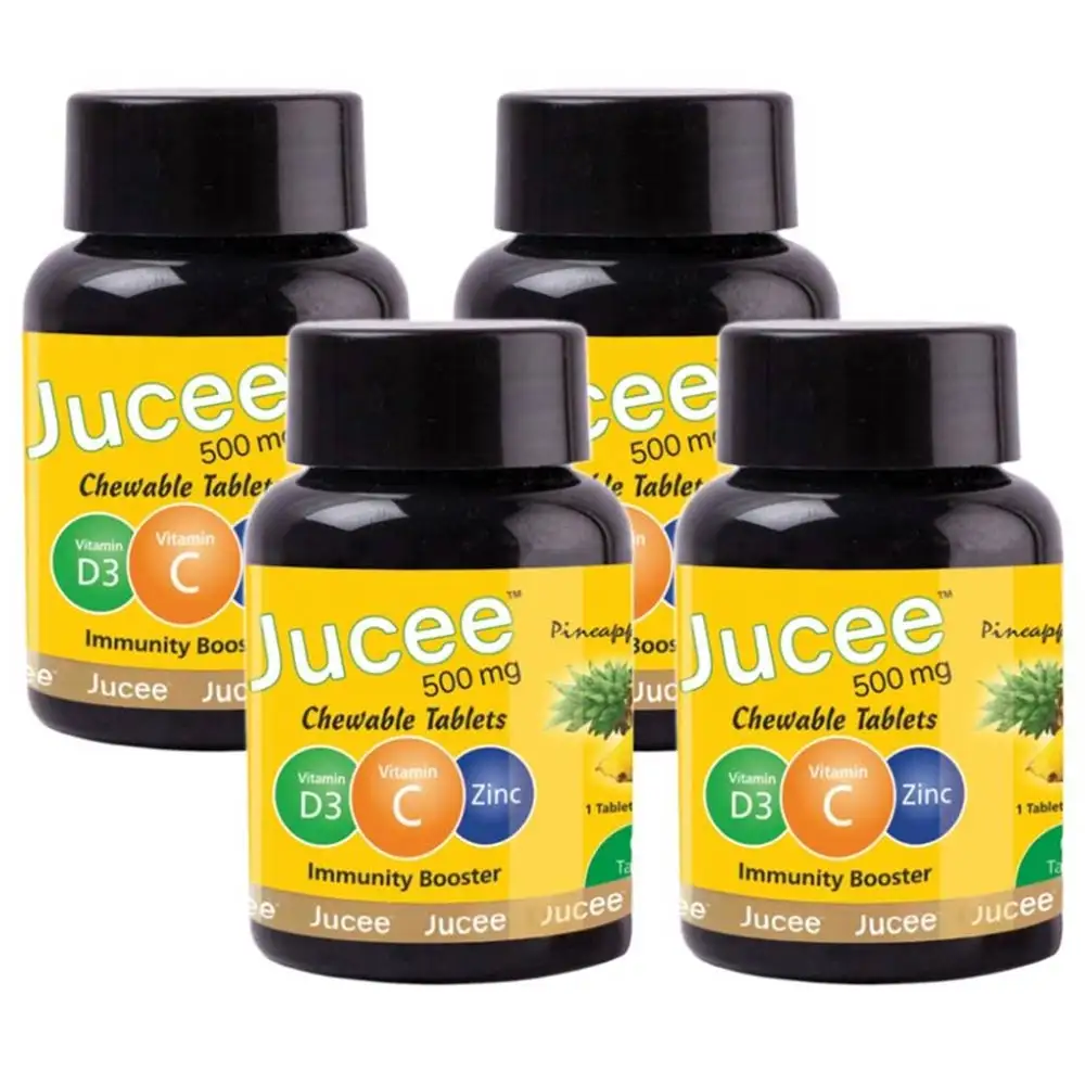 Jucee Immunity Booster,  60 chewable tablet(s)  Delicious Pineapple (Pack of 4)