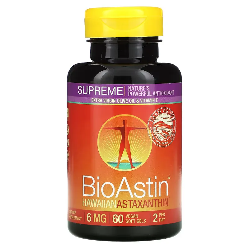 BioAstin Supreme, 6 mg, 60 Vegan Soft Gels