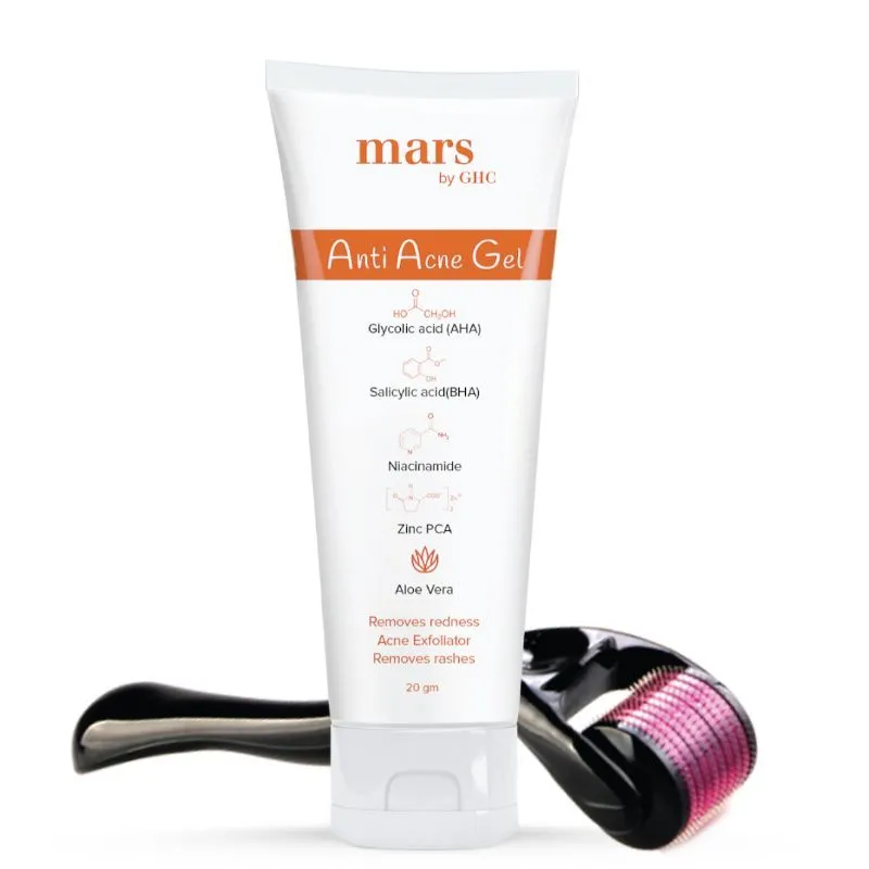 Mars by GHC Anti Acne Gel With Pure Aloevera, Zinc, 2% Salicylic Acid, Glycolic Acid, Retinol