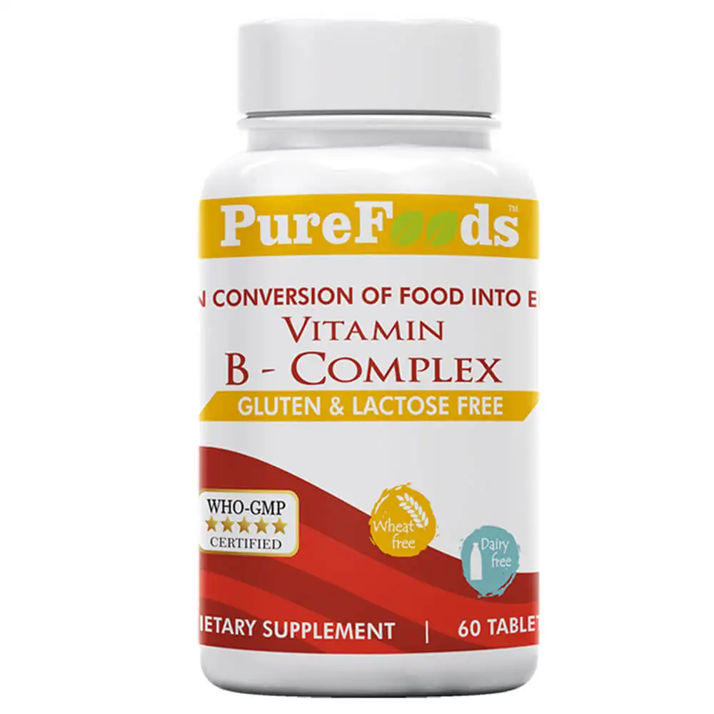 PureFoods Vitamin B Complex,  Unflavoured  60 capsules