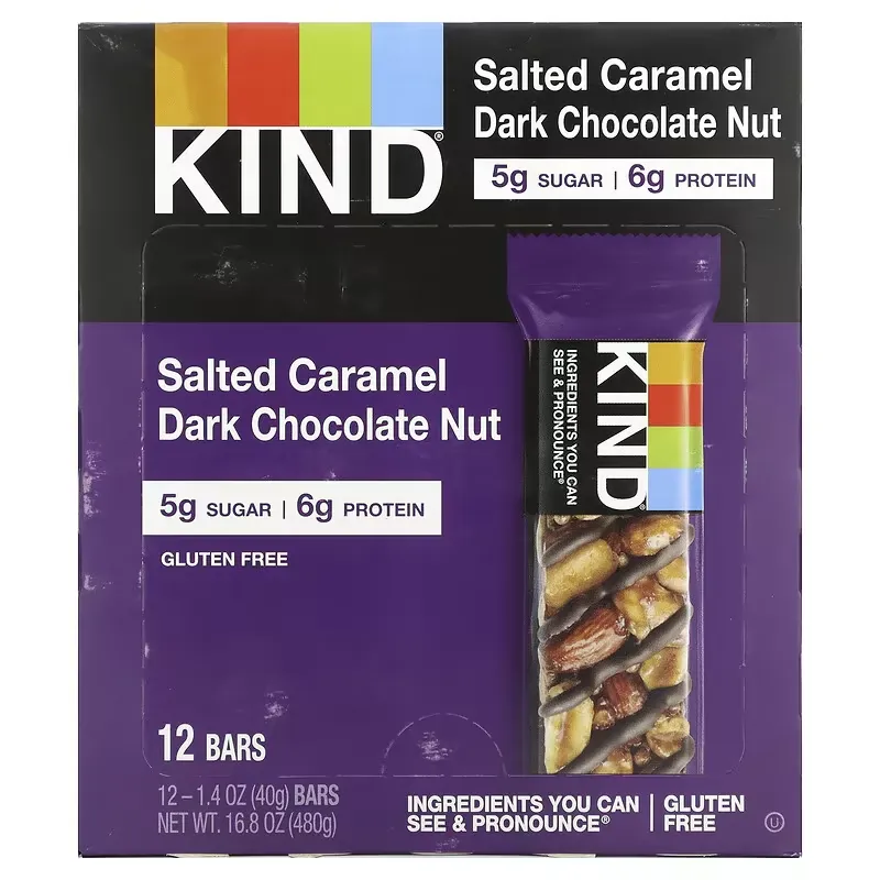 Salted Caramel & Dark Chocolate Nut, 12 Bars, 1.4 oz (40 g) Each